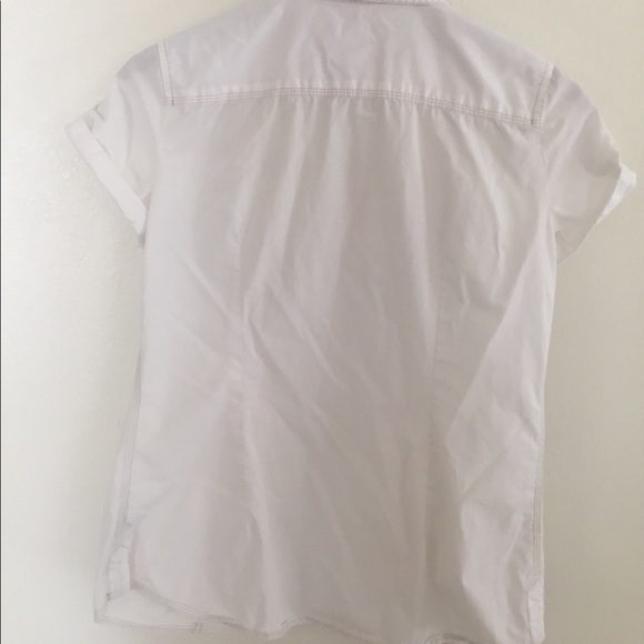 White button down short sleeved shirt - Picture 6 of 8